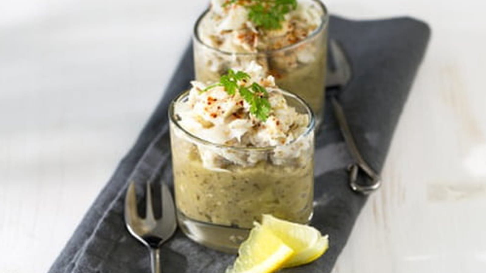 Verrines de bar, crème d’aubergines