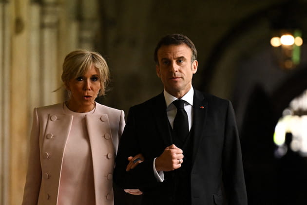 Brigitte et Emmanuel Macron au couronnement de Charles III
