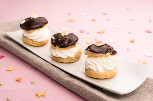 Profiteroles poire-chocolat