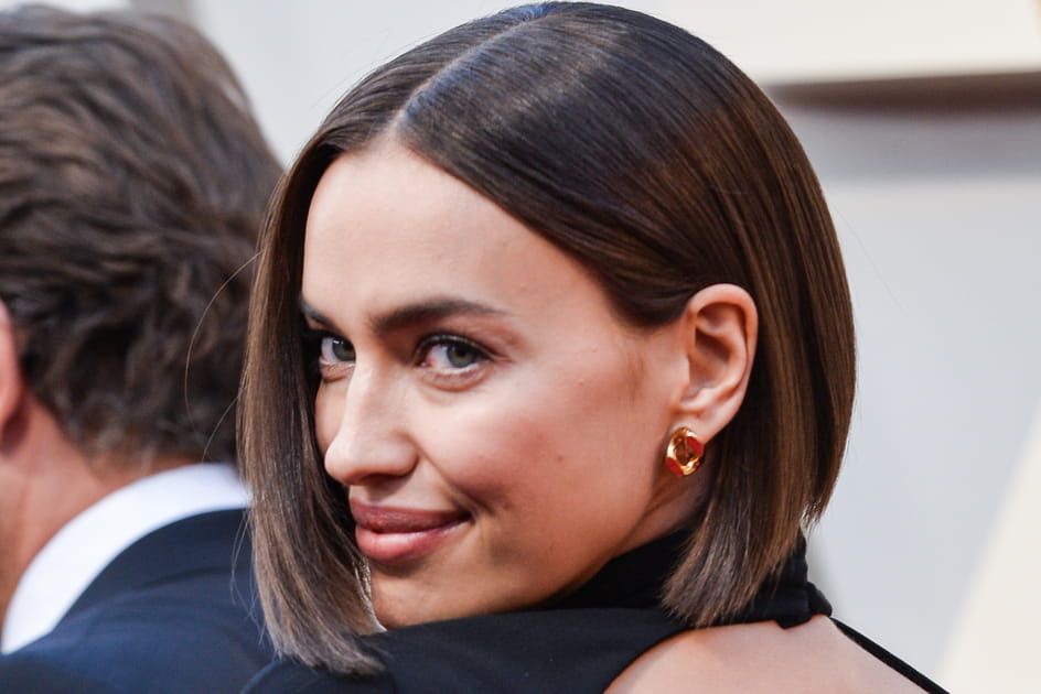 Le carr&eacute; chic d'Irina Shayk