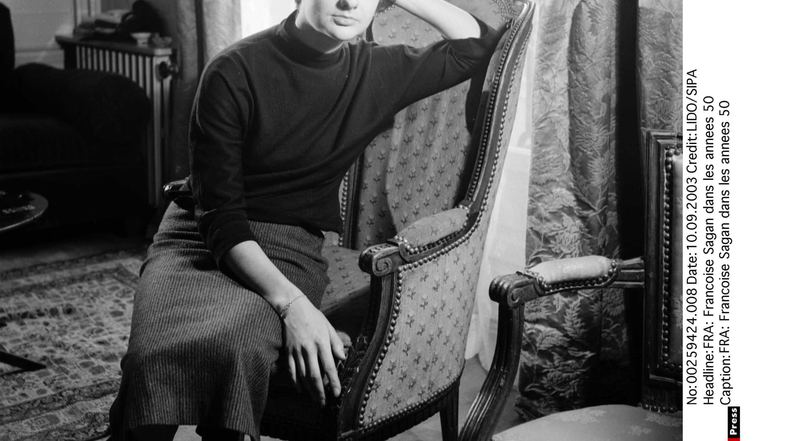 Françoise Sagan dans les années 50