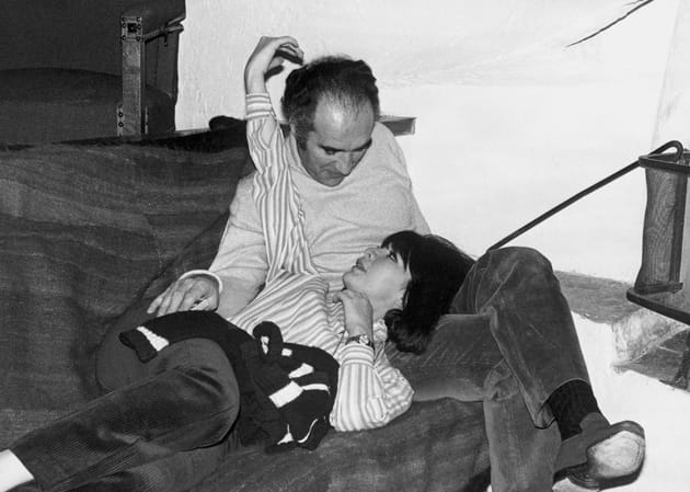 Avec Michel Piccoli pendant leur lune de miel à Saint-Paul de Vence, en 1966