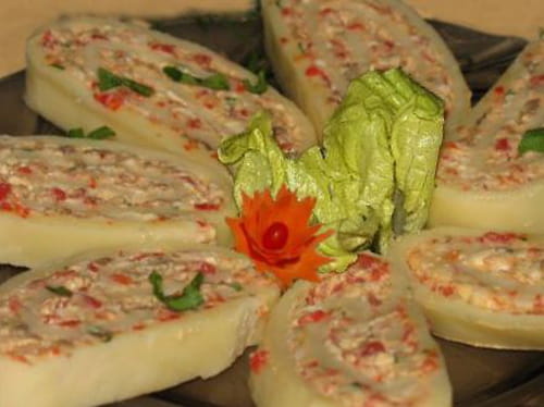 Roulés de fromage aux champignons