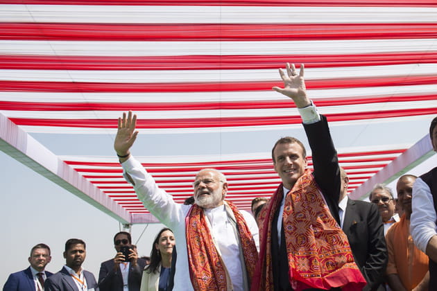 Emmanuel Macron et Narendra Modi