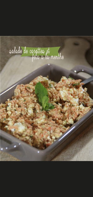 Salade de carottes et feta &agrave; la menthe