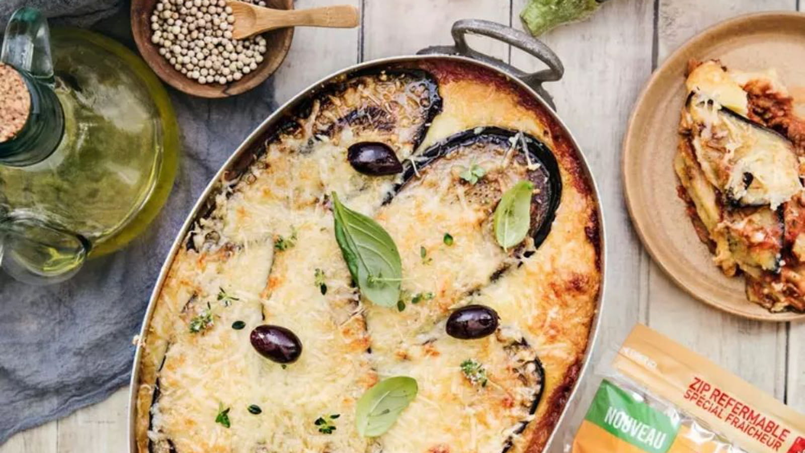 Les lasagnes aux aubergines et « Trio Gourmand » Entremont