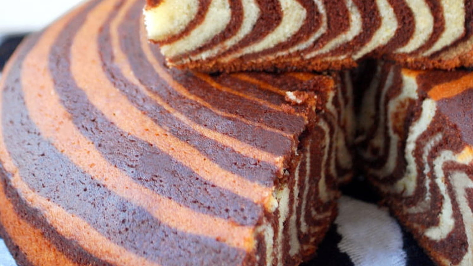 Gâteau tigré ou zébré