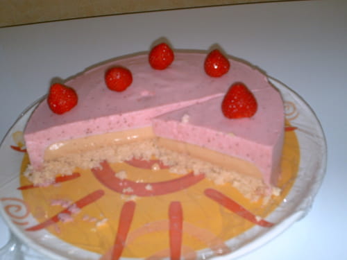 Bavaroise fraise au cœur coco