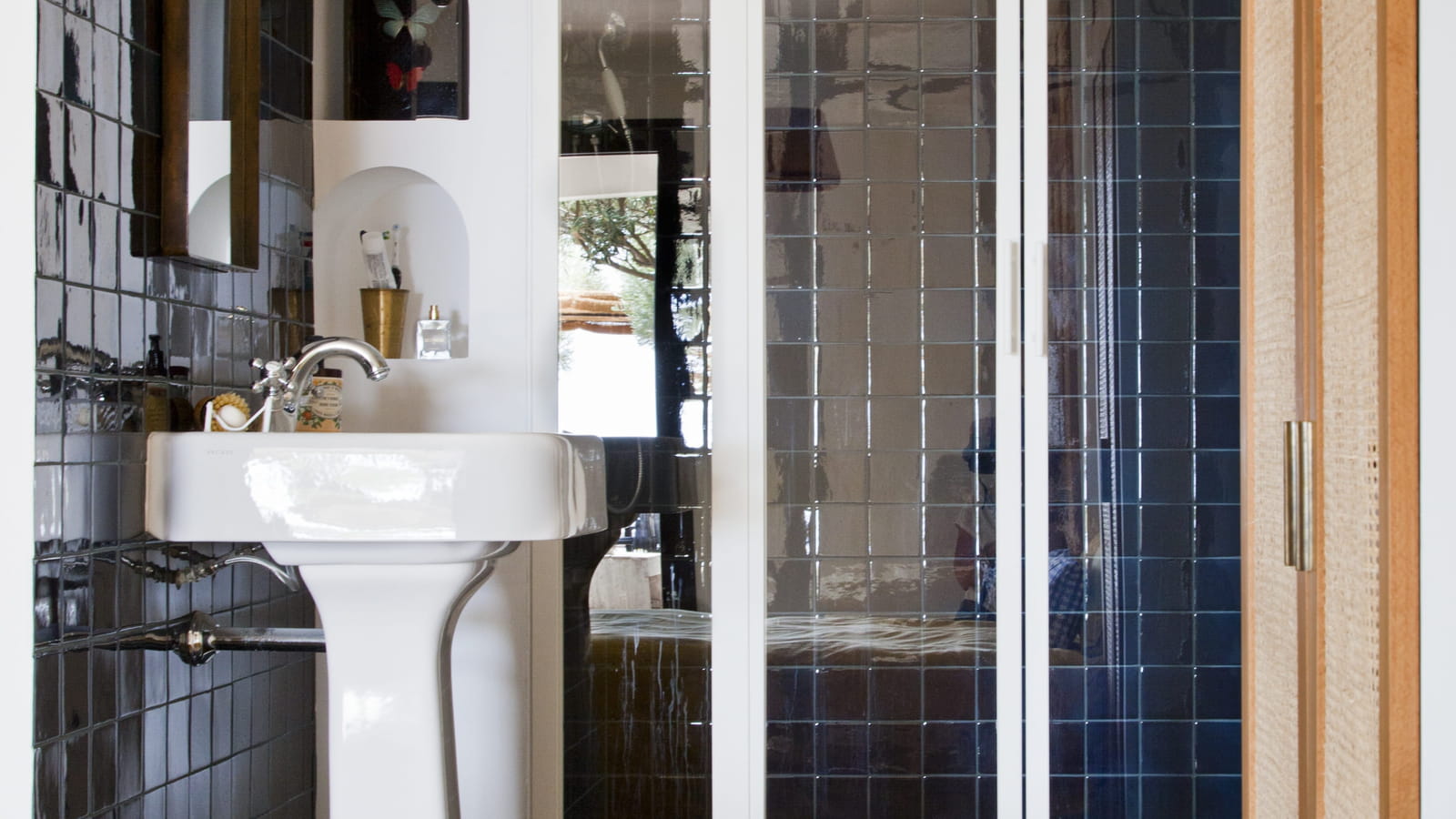 Carrelage bleu nuit