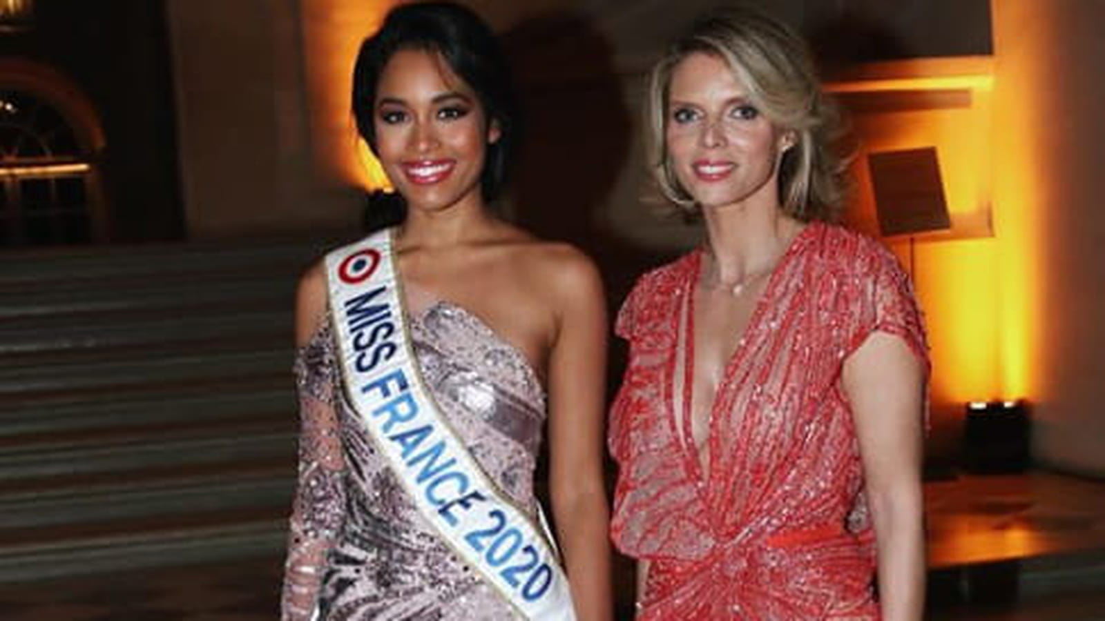 Clémence Botino et Sylvie Tellier au gala de la Charte de Paris, 3 février 2020