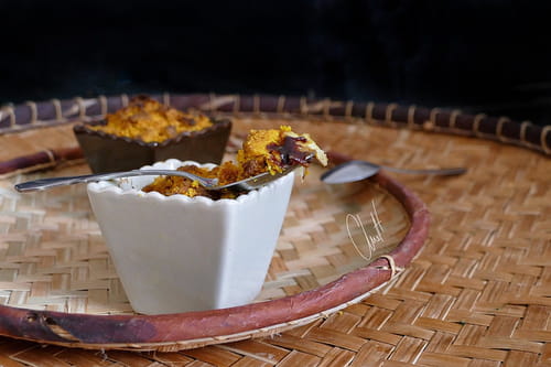 Crumble chocolat banane et curcuma