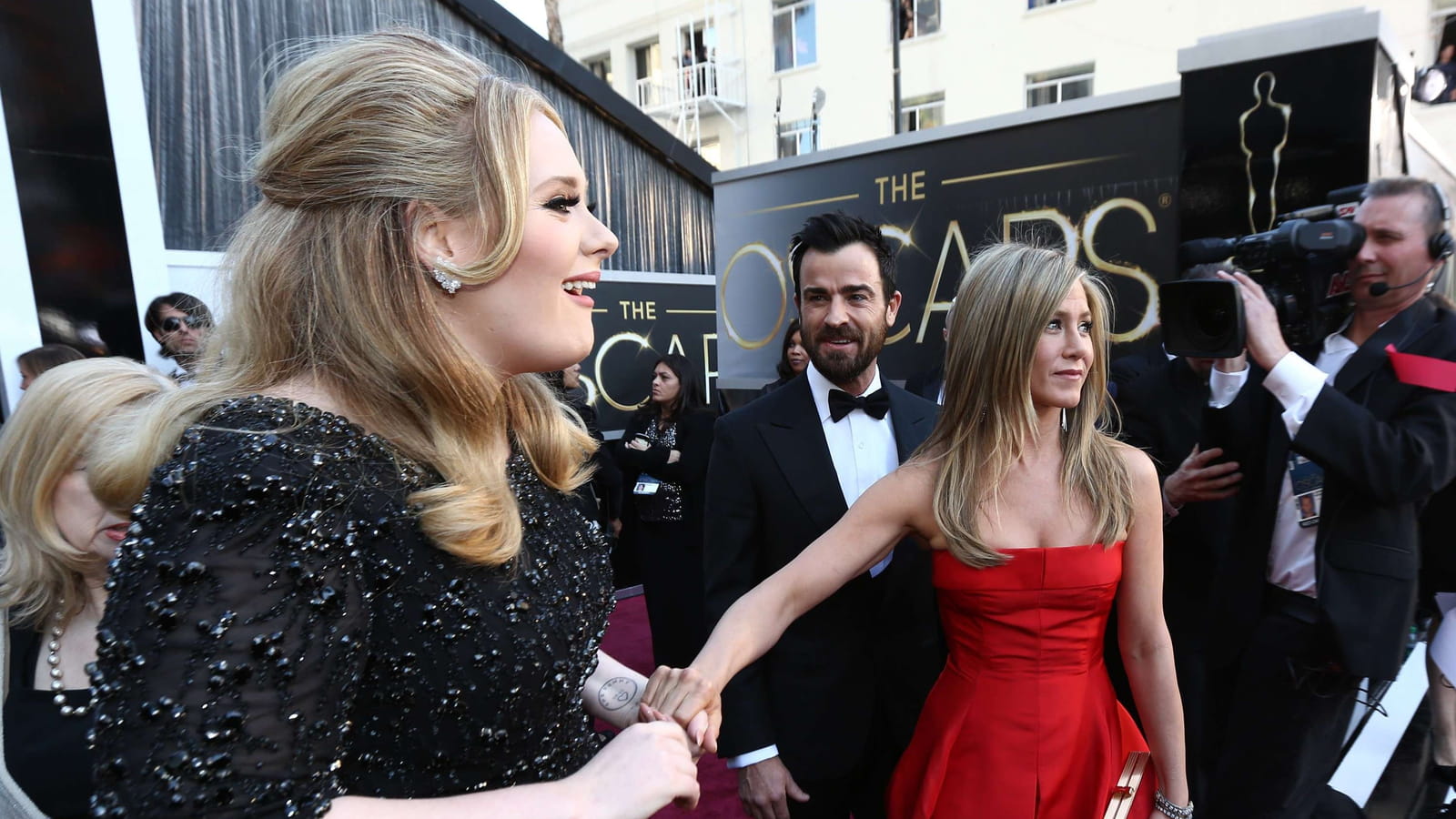 Au côté de Jennifer Aniston et Justin Theroux