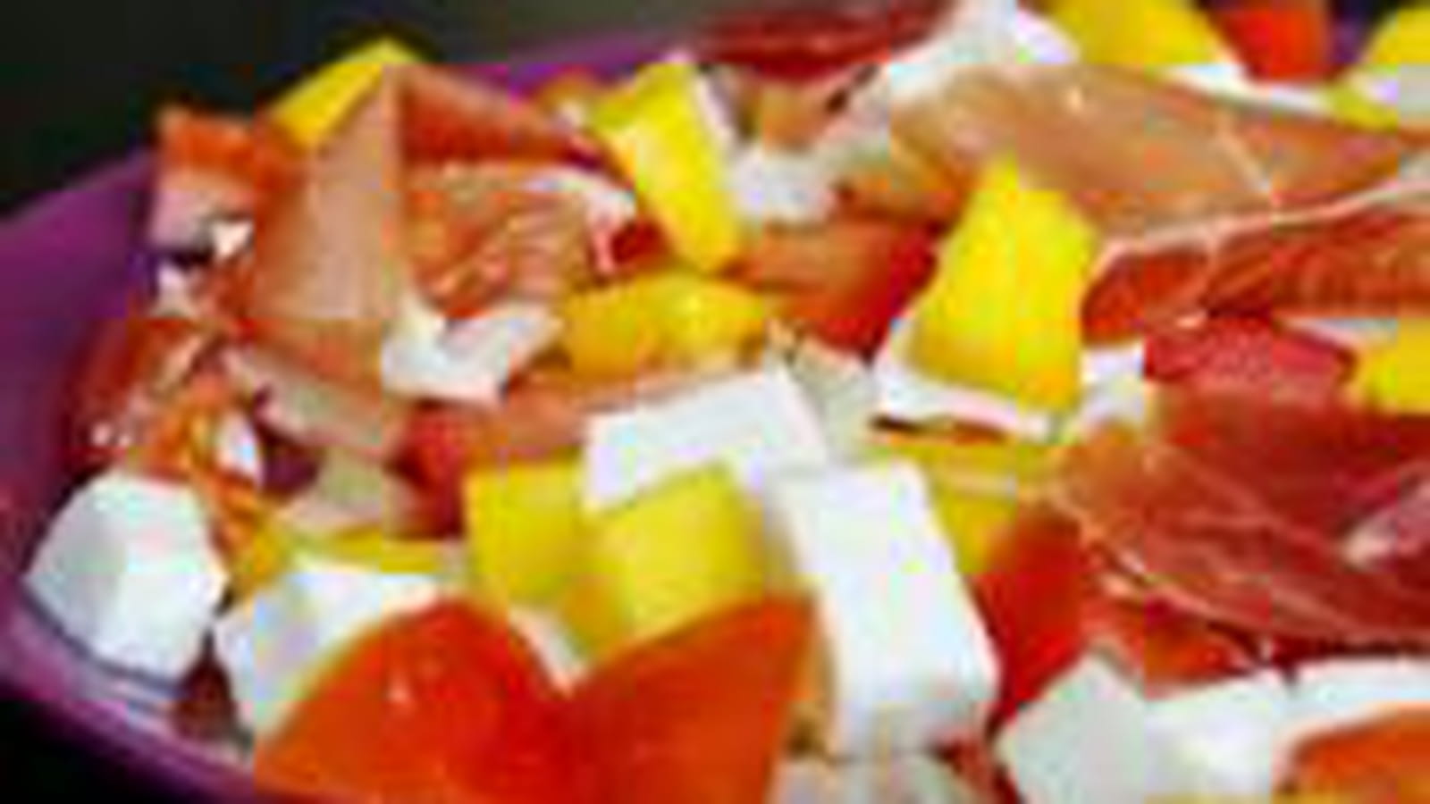 Salade tomates mangue endives mozza et jambon cru