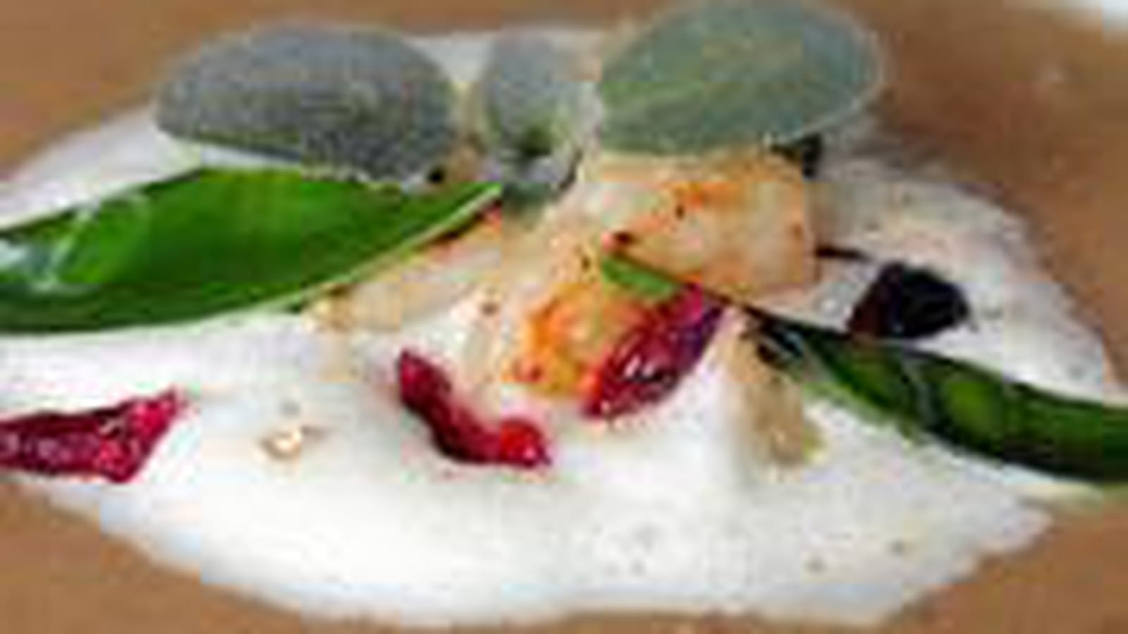 Velouté de châtaignes, cranberries