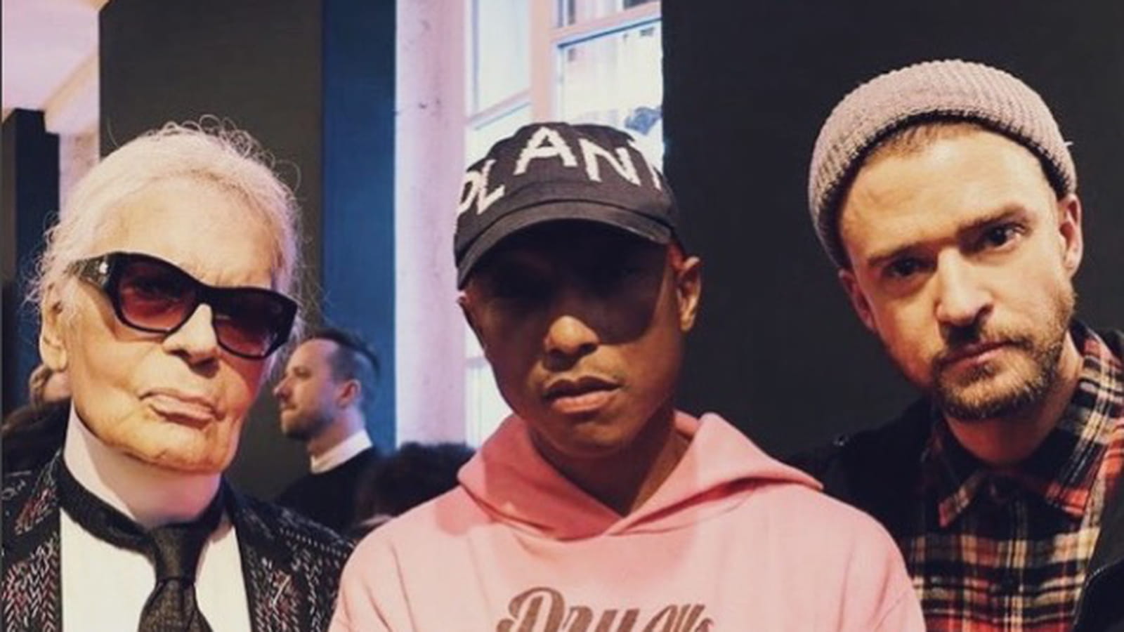 Justin Timberlake, Pharrell et Karl Lagerfeld