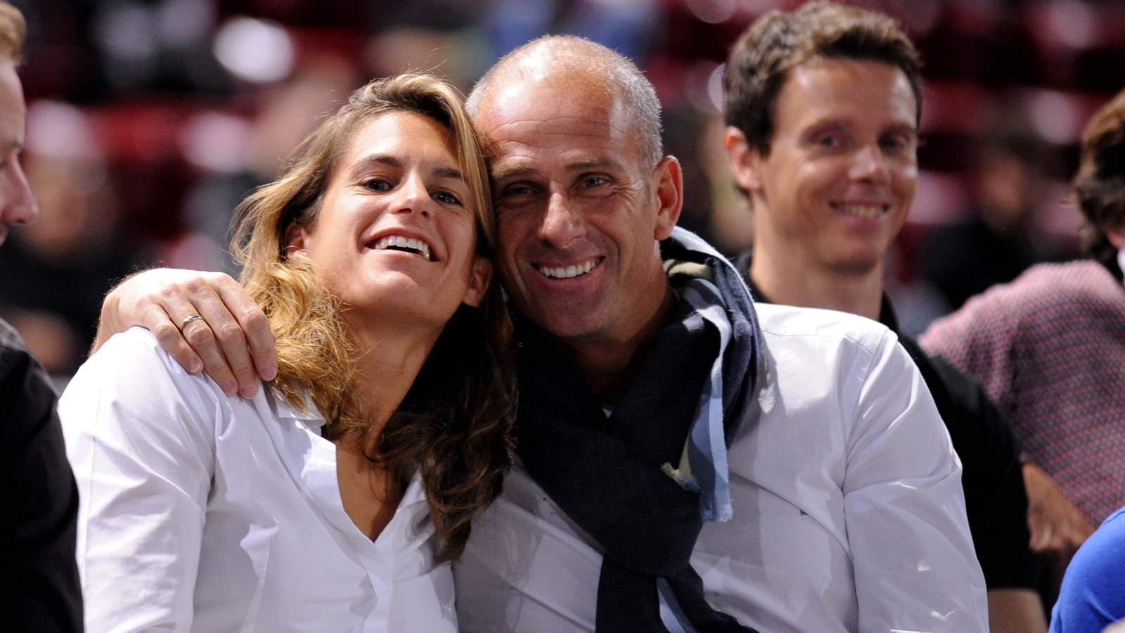Amélie Mauresmo et Guy Forget