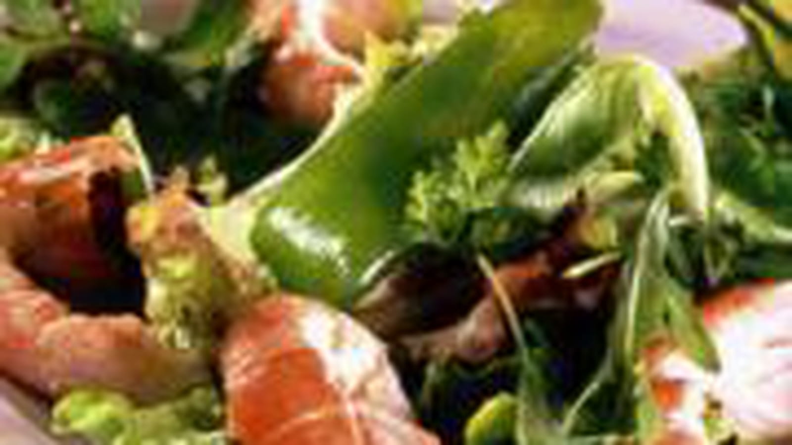 Salade aux langoustines et pois gourmands