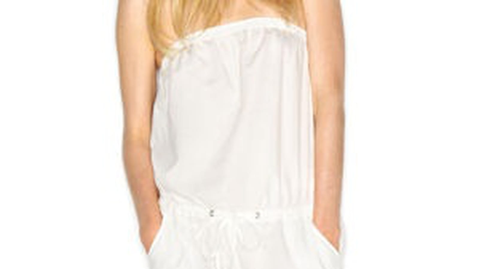 Combishort bustier blanche de Naf Naf