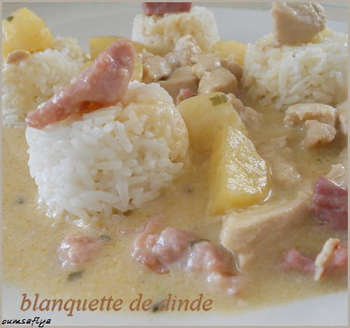 Blanquette de dinde aux lardons