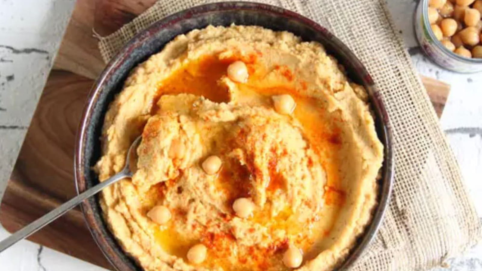 Houmous express au cumin et paprika