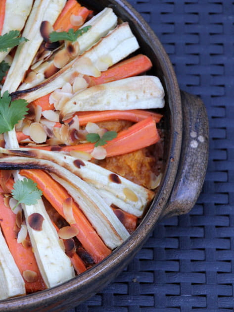 Hachis marocain aux patates douces et panais