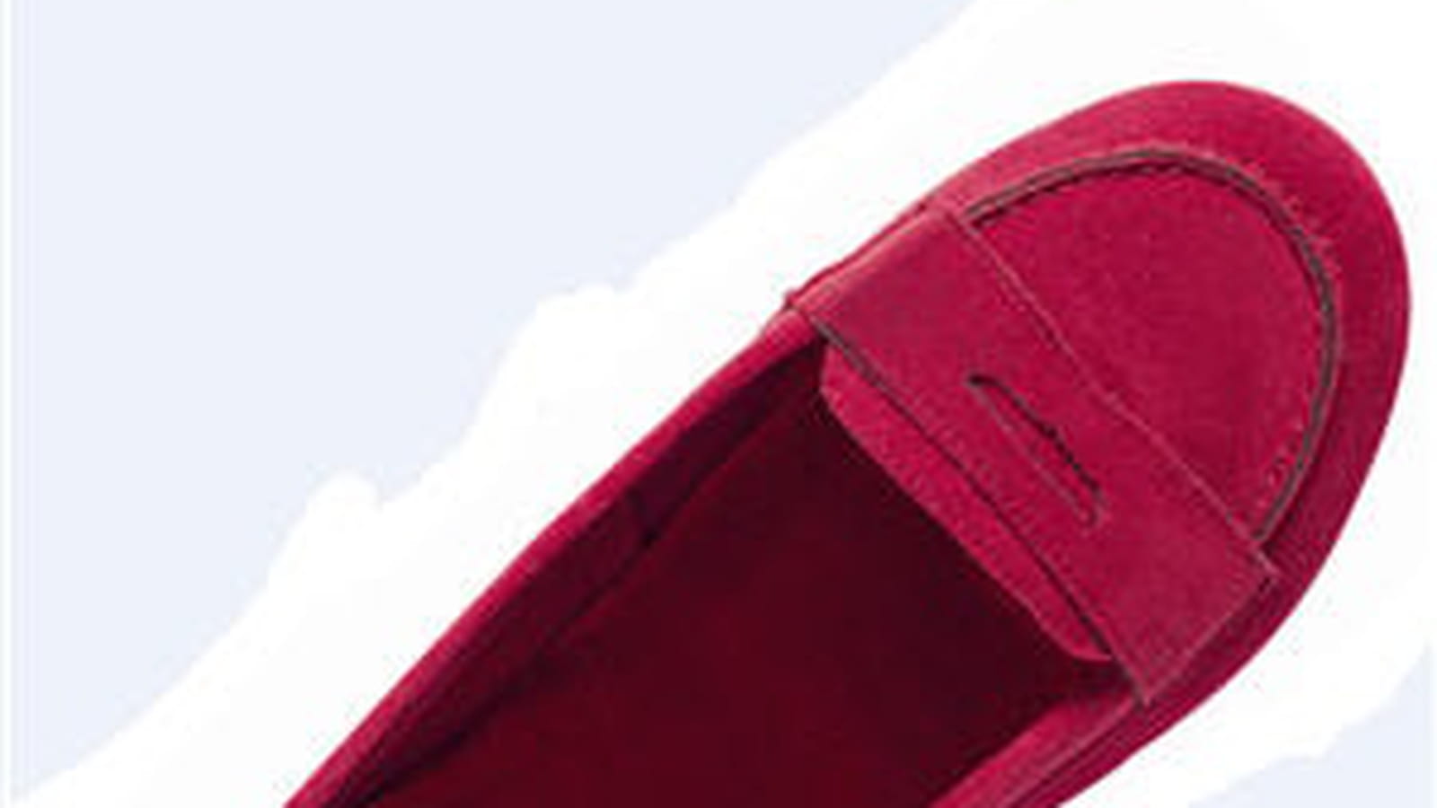 Mocassins rouges de Monoprix