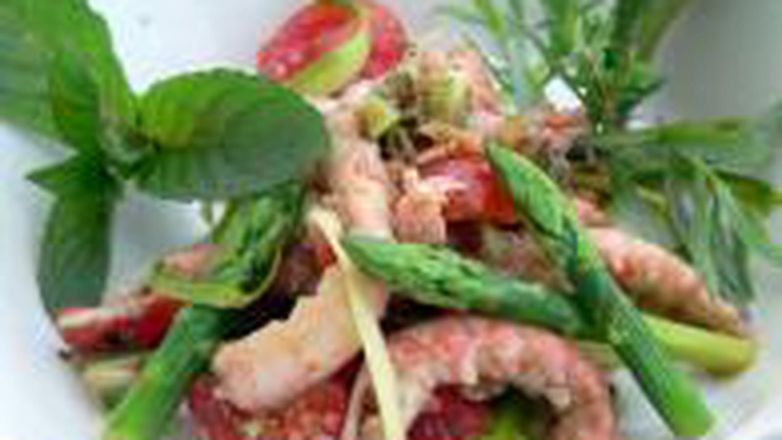 Langoustine et asperge verte