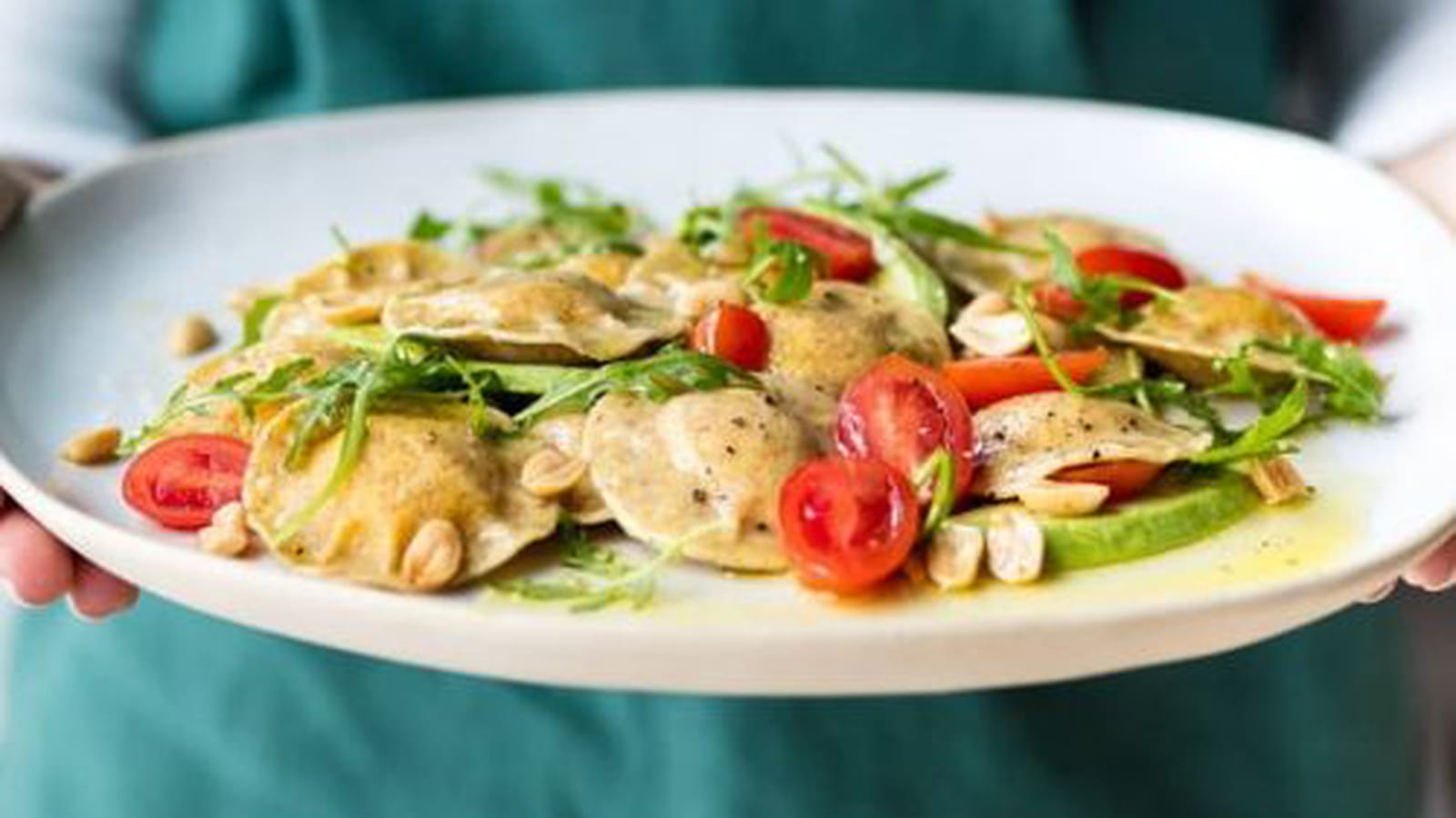 Salade de ravioli bio au blé complet petits pois tendre et fondants 