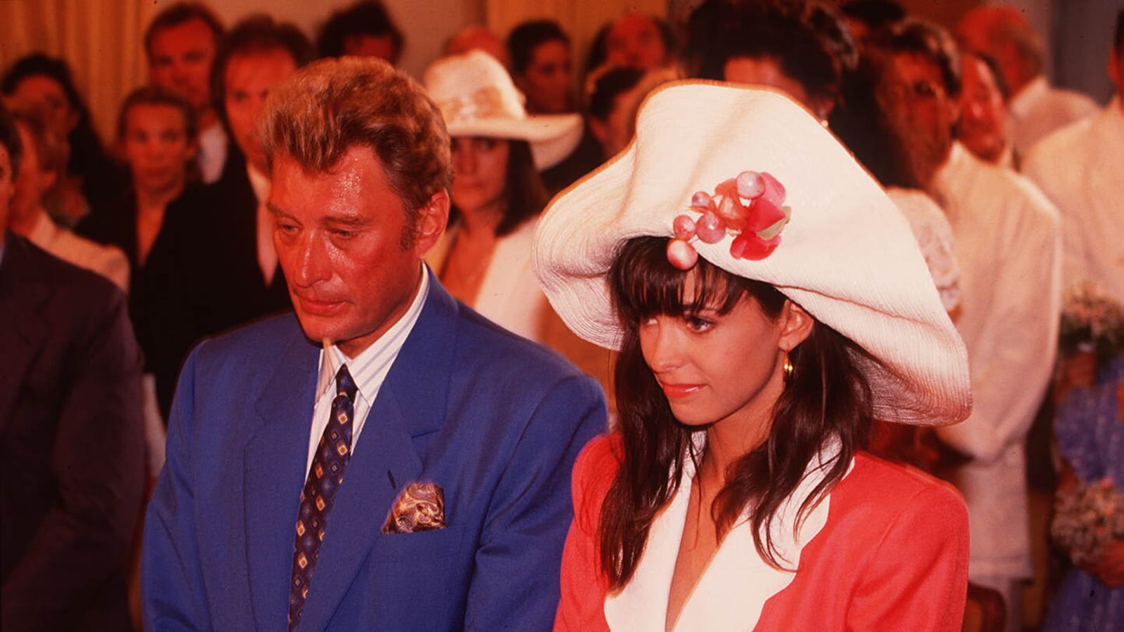 Johnny Hallyday et Adeline Blondieau
