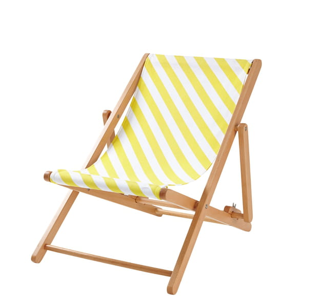 Chaise chilienne jaune et &eacute;cru de Vertbaudet