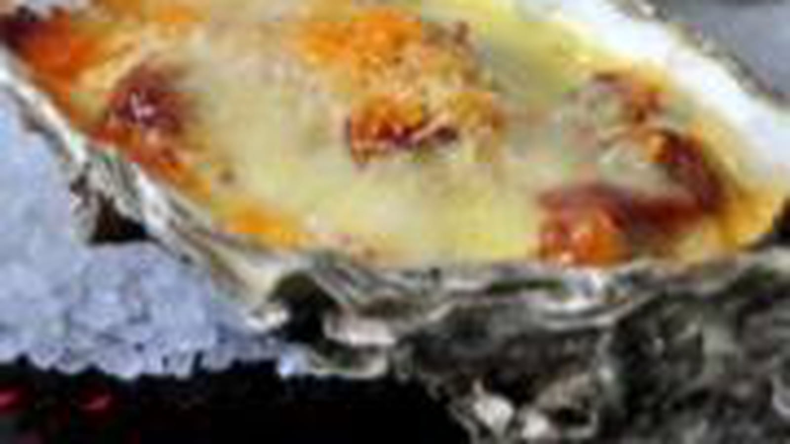 Huitres gratinées au chorizo et sabayon au Prosecco
