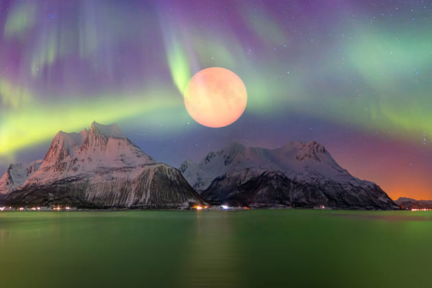 Ph&eacute;nom&egrave;ne hyper rare&nbsp;: une &eacute;clipse de Lune rencontre des aurores bor&eacute;ales &agrave; Troms&oslash; en Norv&egrave;ge