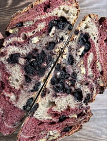 Pain au levain marbré aux bleuets et pécans : Etape 8