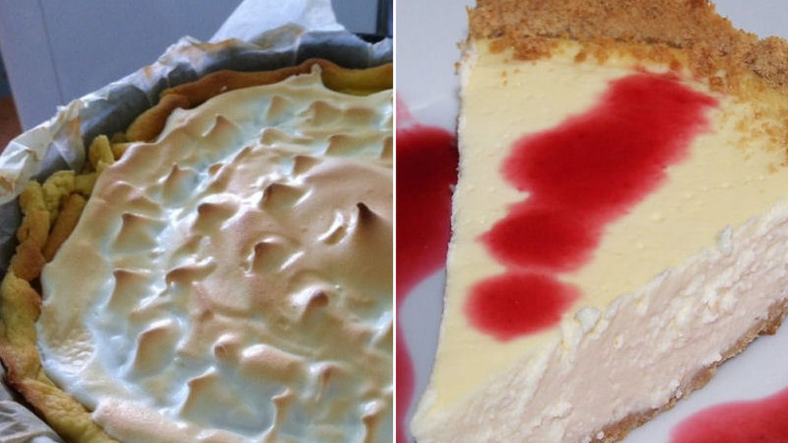 Tarte au citron meringuée ou cheese-cake ?