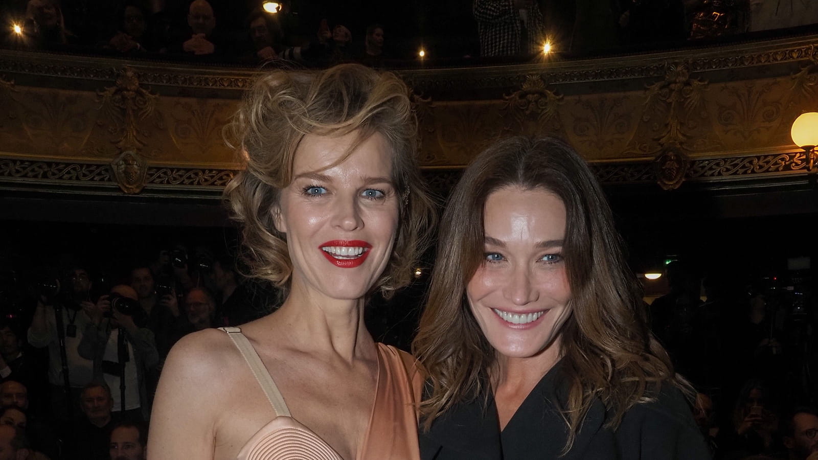 Eva Herzigova et Carla Bruni Sarkozy
