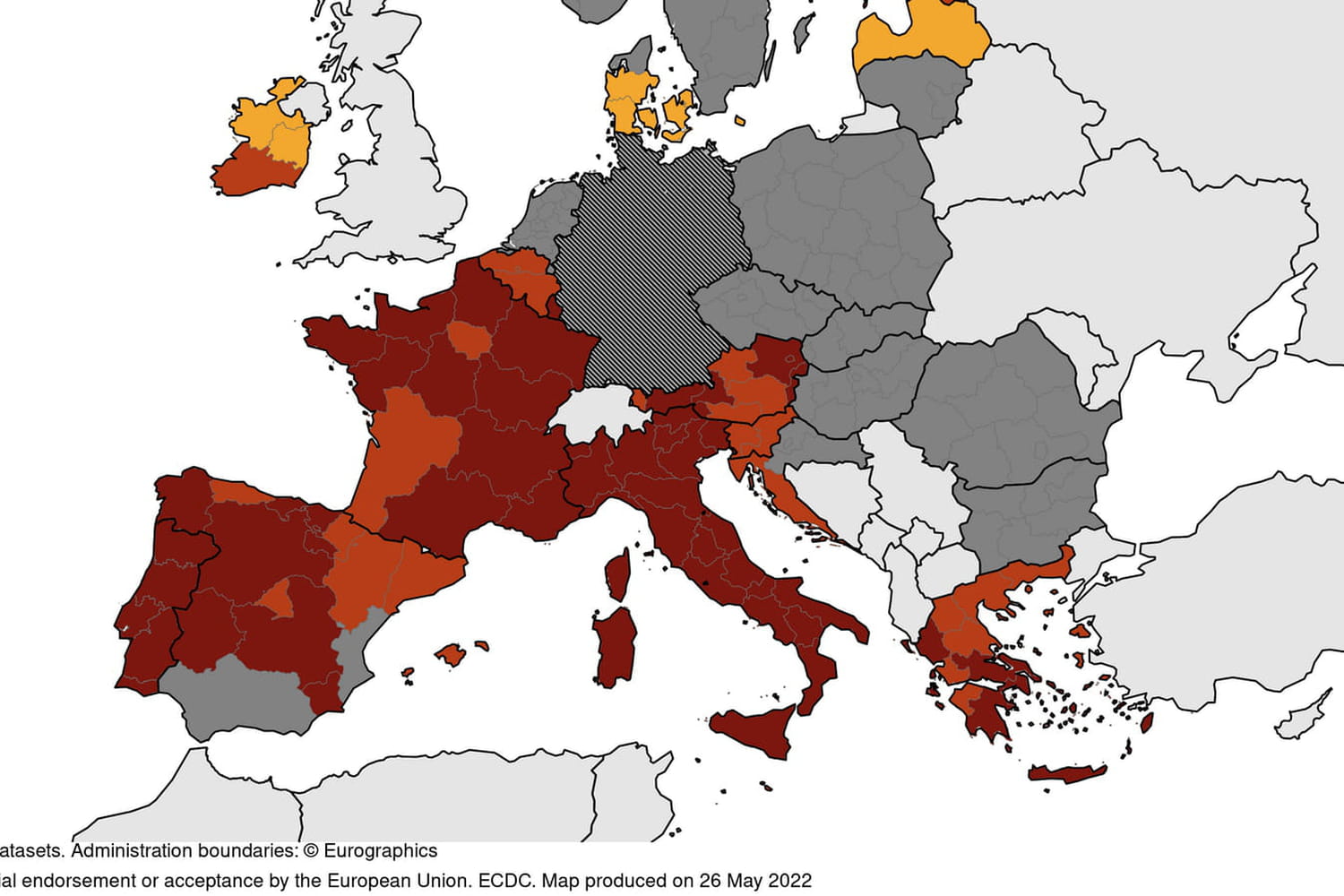 Carte Covid : France, Europe, voyage, par département