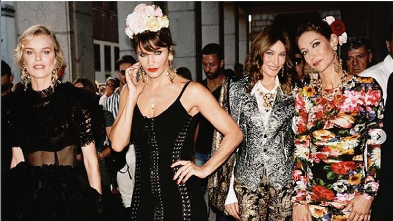 Carla Bruni, Eva Herzigova, Helena Christensen, Marpessa Hennink