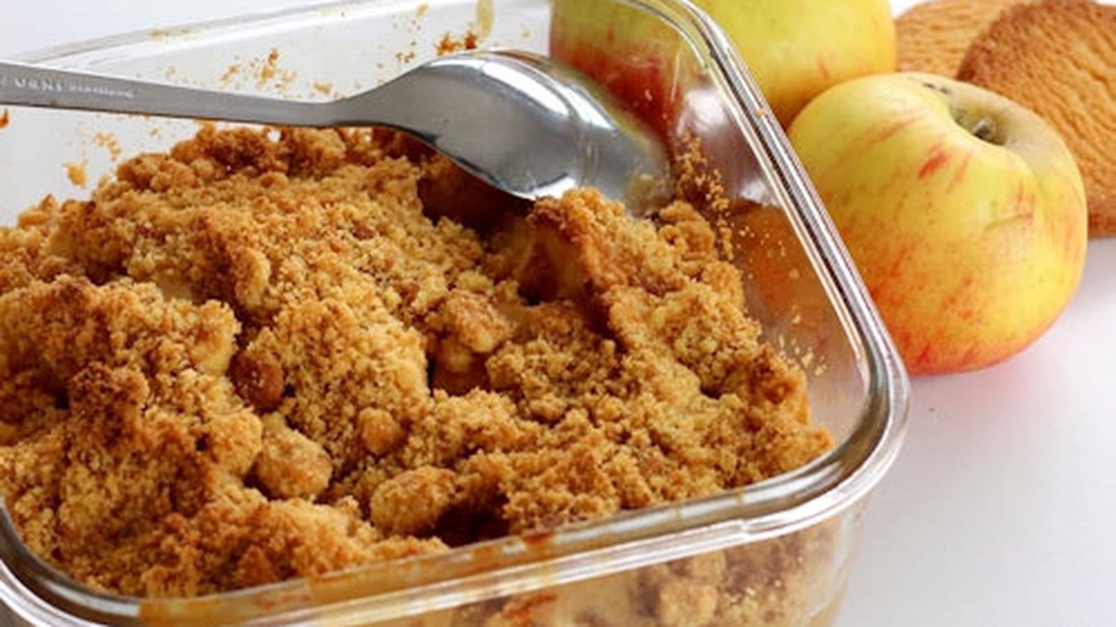 Crumble pomme caramel express