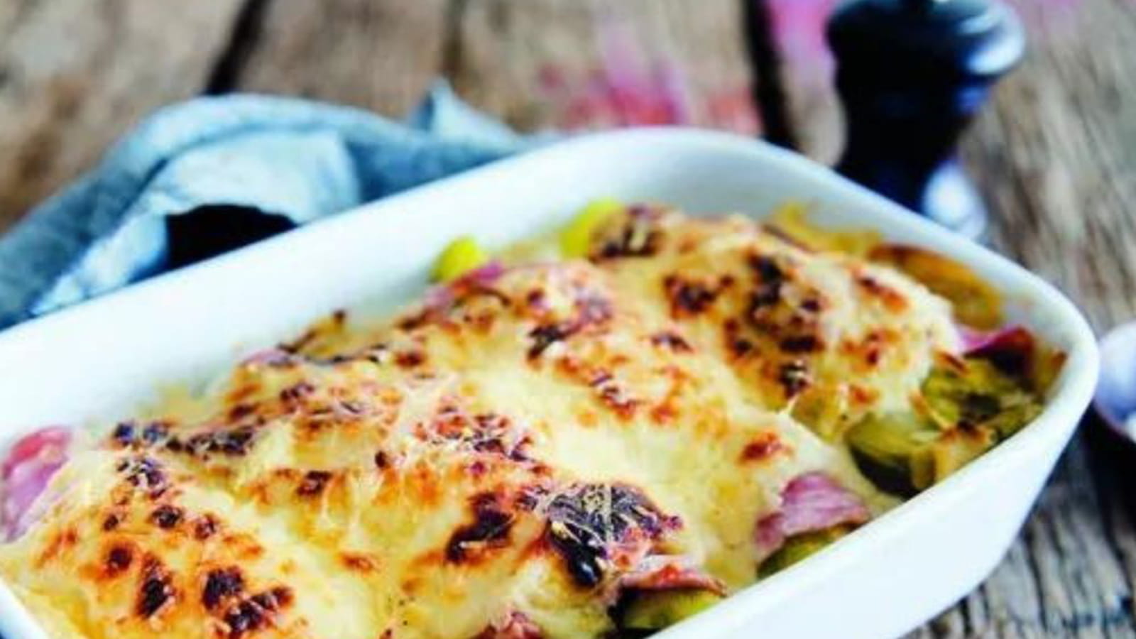 Gratin d’endives au jambon
