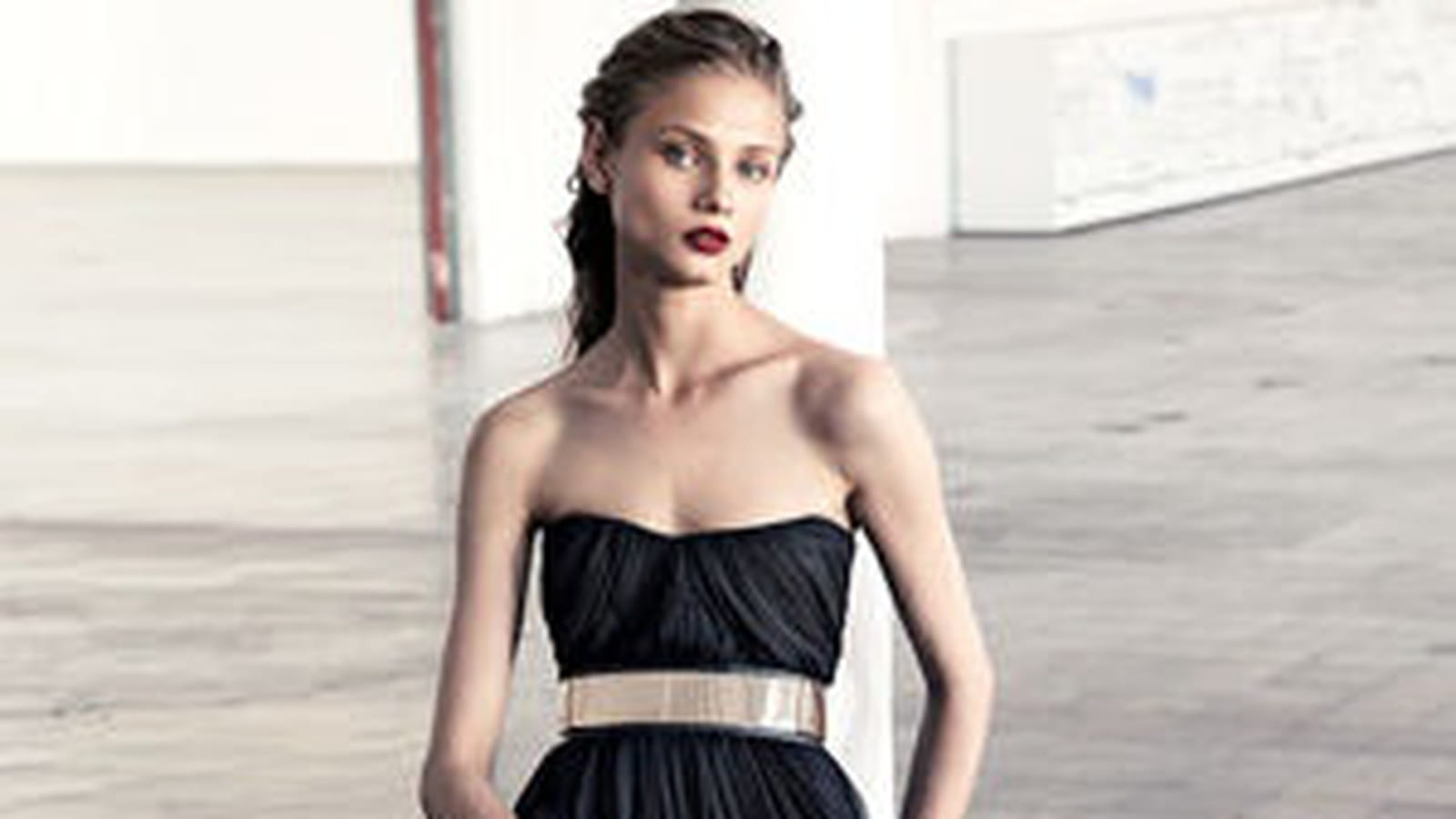 Robe longue bustier de Mango