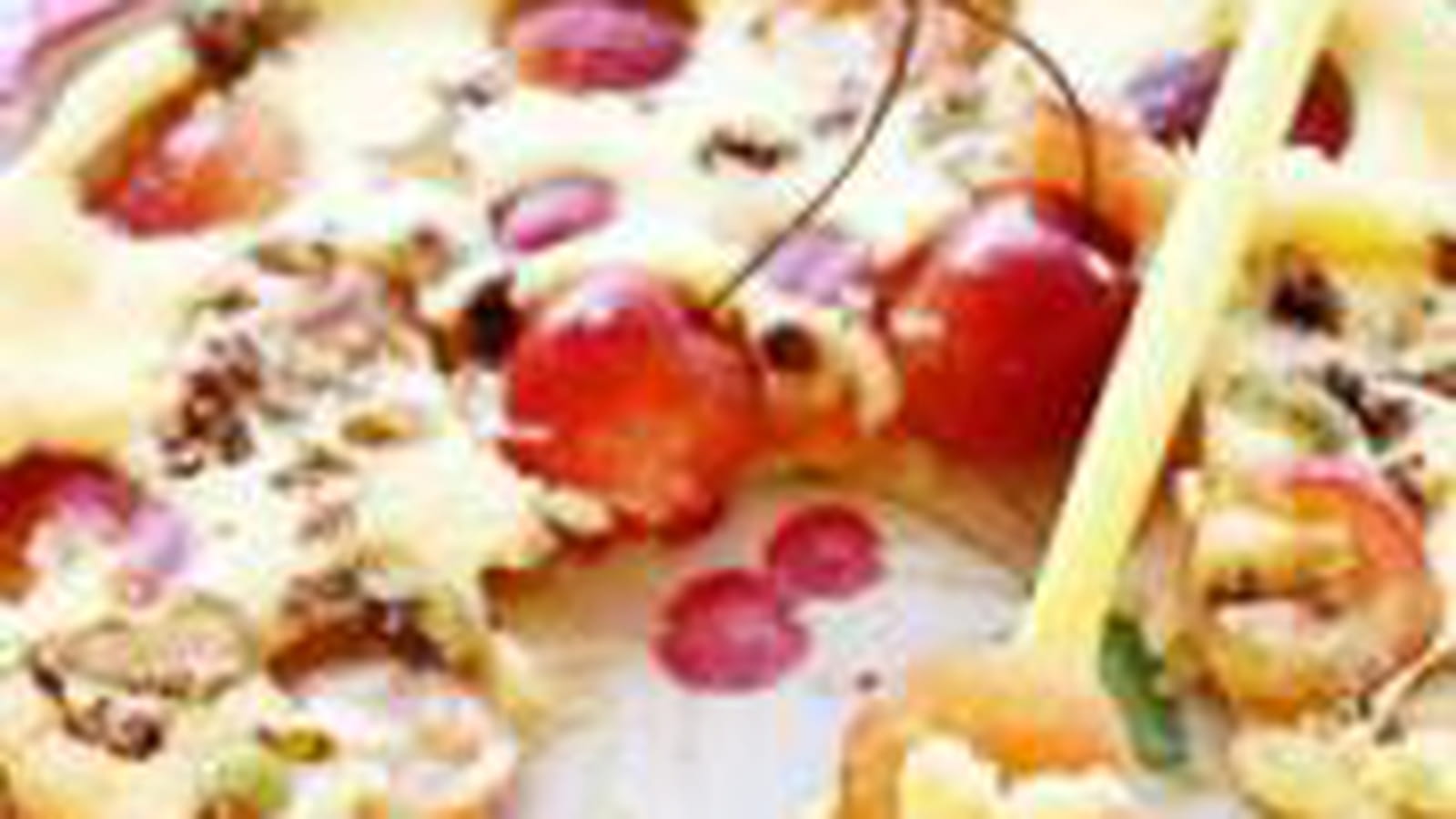 Clafoutis aux cerises blanches