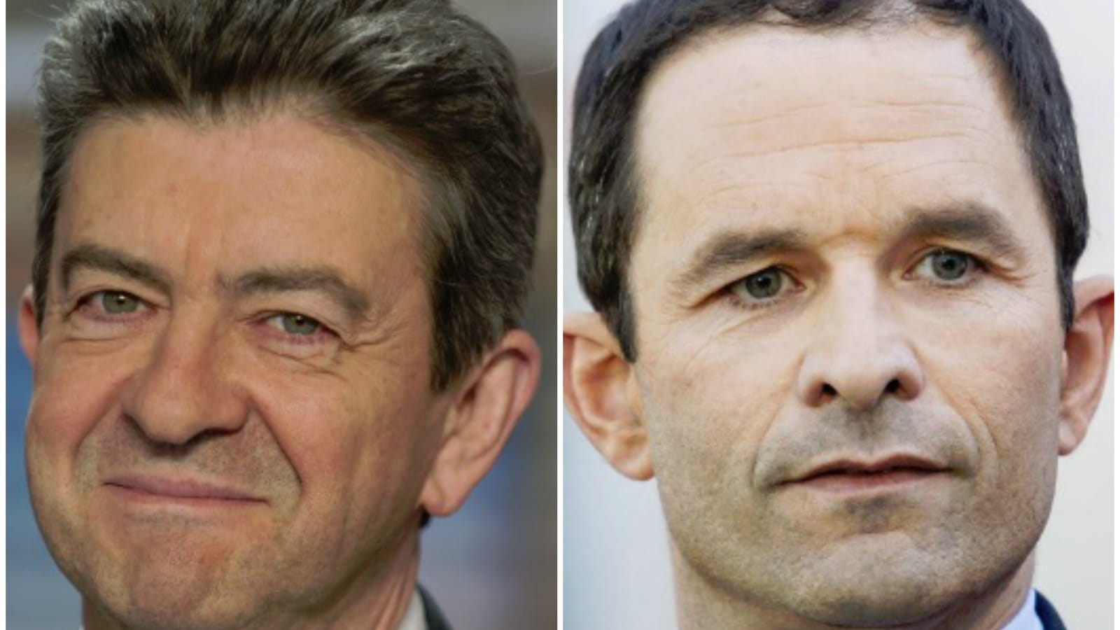 Jean-Luc Mélenchon et Benoît Hamon 