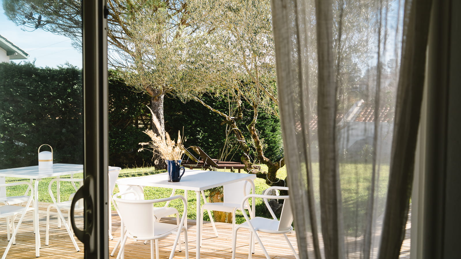 Terrasse en bois clair