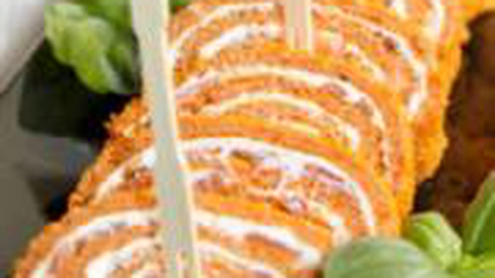 Roulé tomate saumon fromage