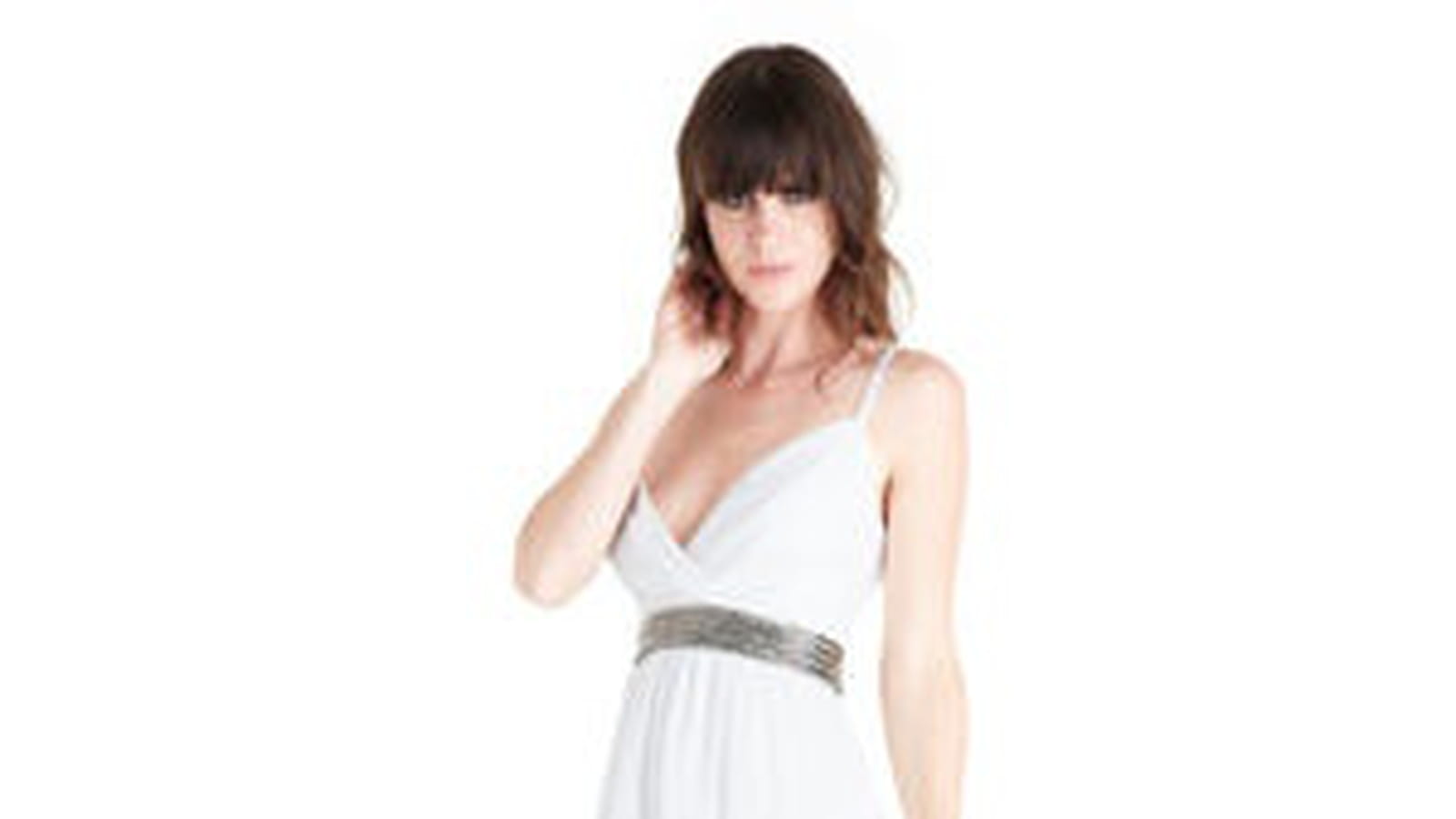 Robe blanche coupe mulet de Manoukian