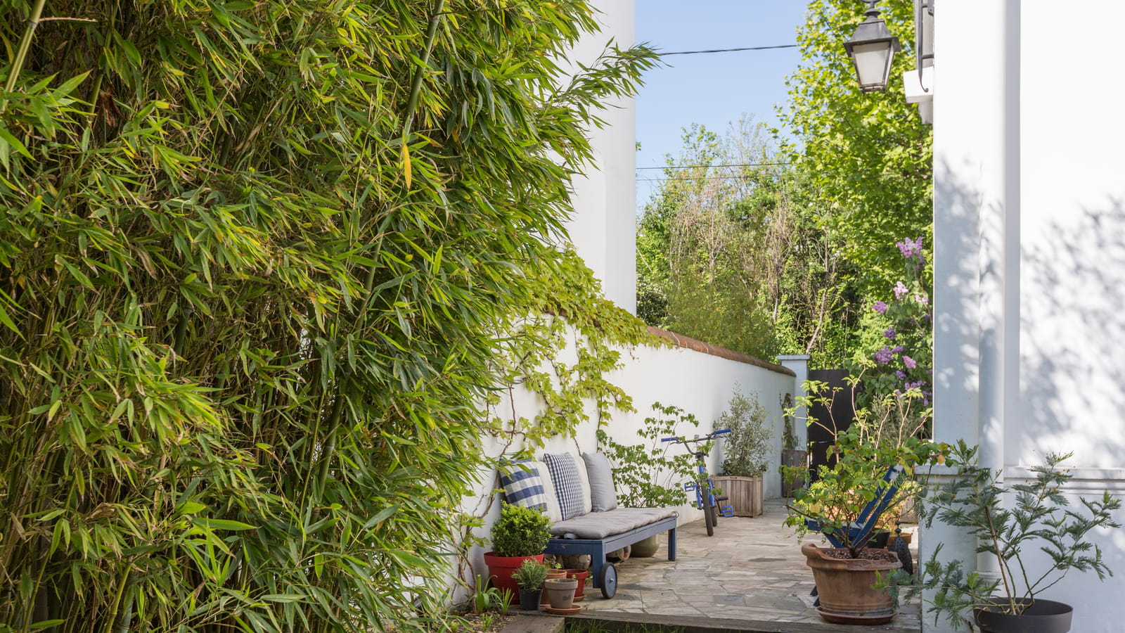 Salon de jardin improvisé