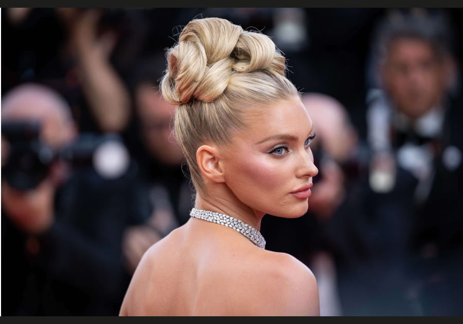 Le chignon fancy d'Elsa Hosk