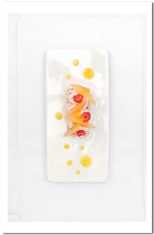 Brownie pamplemousse rose et framboises