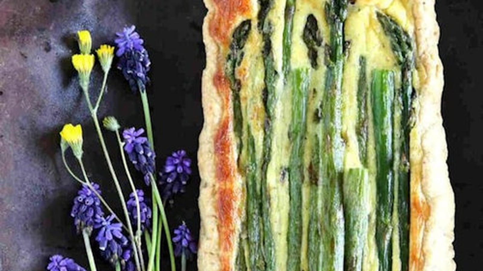 Tarte rustique aux asperges vertes