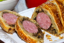 Saucisson lyonnais feuilleté et sa duxelle de champignons : Etape 2